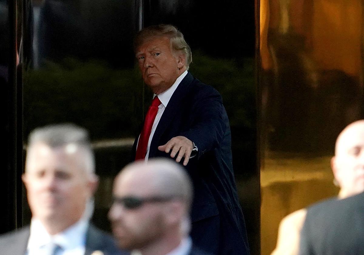 El expresidente de los Estados Unidos, Donald Trump, llega a la 'Trump Tower' de Nueva York
