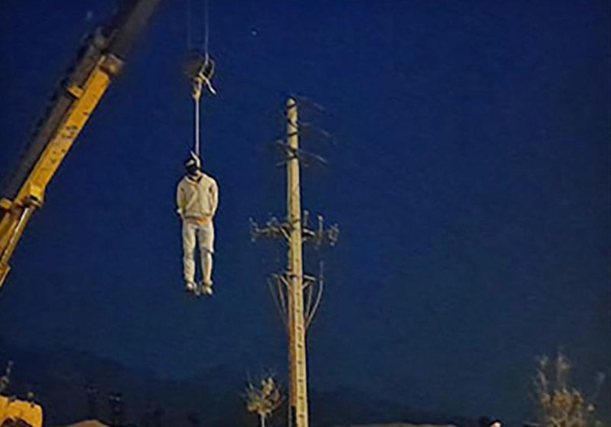Ejecución pública dfe Majid Reza Rahnavard, en la ciudad iraní de Mashhad, el 12 de diciembre de 2022