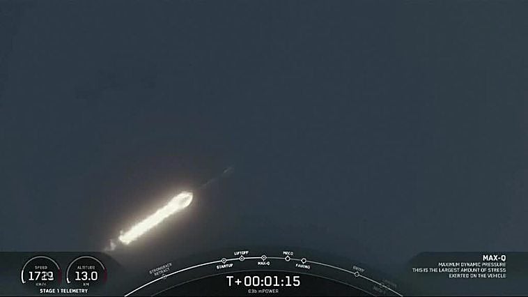 SpaceX lanza el primer satélite O3b mPOWER