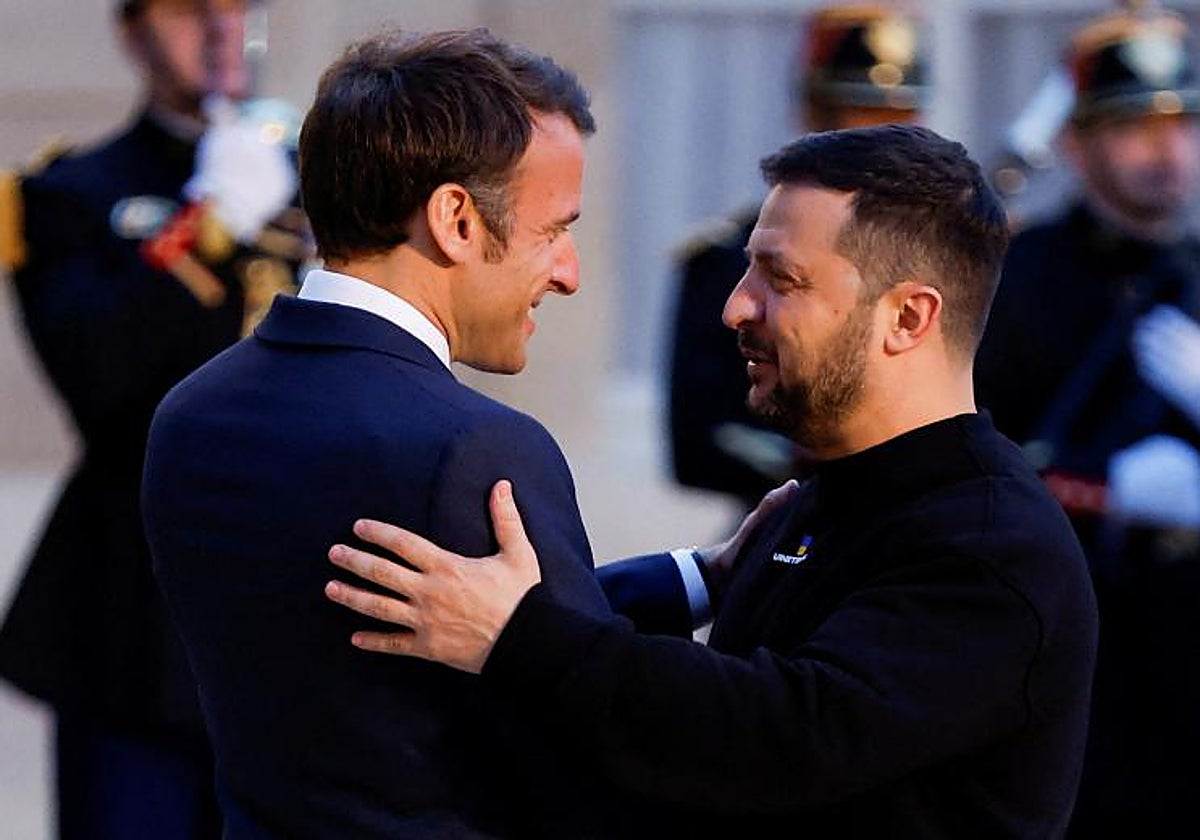 Visita de Zelenski a Macron en París