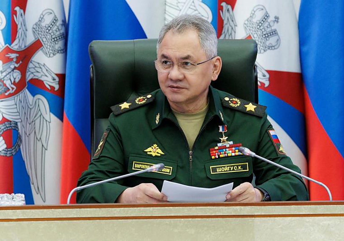 El ministro de Defensa ruso, Sergei Shoigu, en una reunión  en Moscú