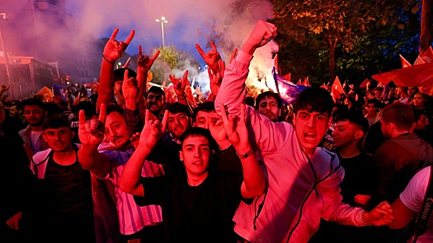 Celebración de la victoria de Erfdogan