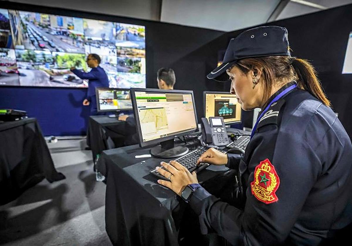 Imagen de archivo de un miembro de la policía marroquí en la Dirección General de Seguridad Nacional