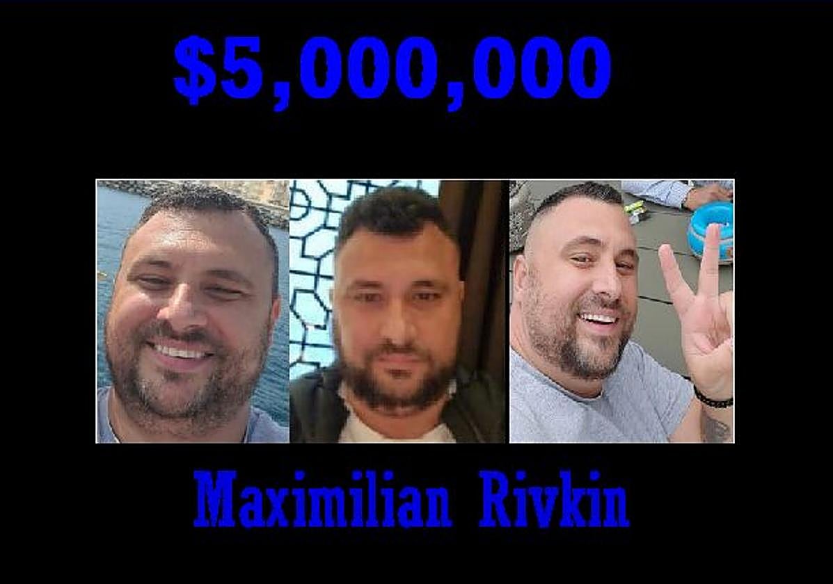 Maximilian Rivkin, el fugitivo por el que Estados Unidos ofrece una recompensa de 5 millones de dólares