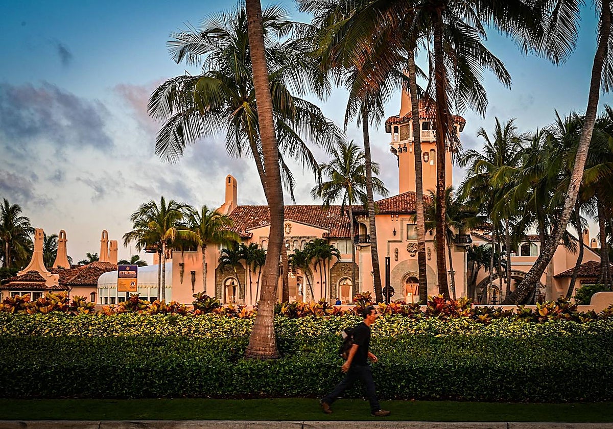 El Mar-a-Lago Club, hogar del expresidente estadounidense Donald Trump en Palm Beach, Florida