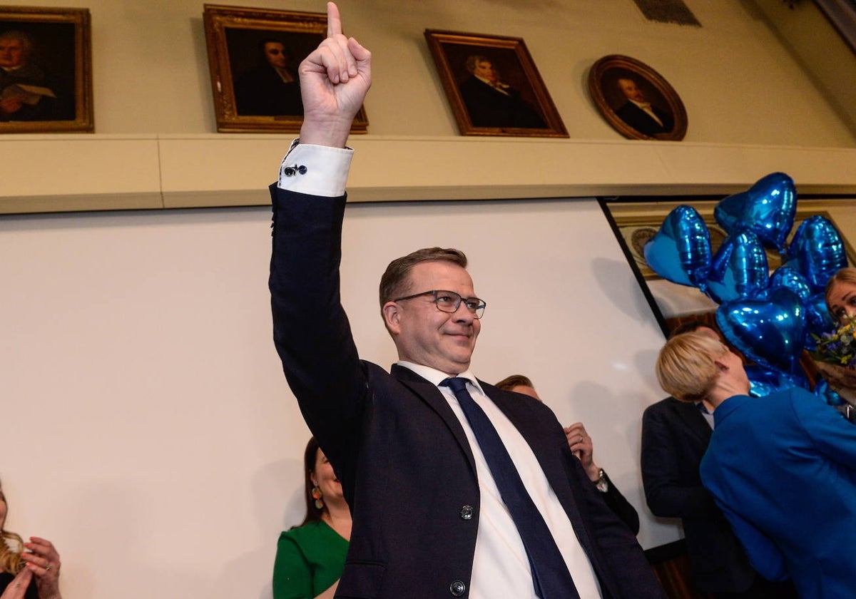 El conservador Petteri Orpo, tras ganar las elecciones en abril