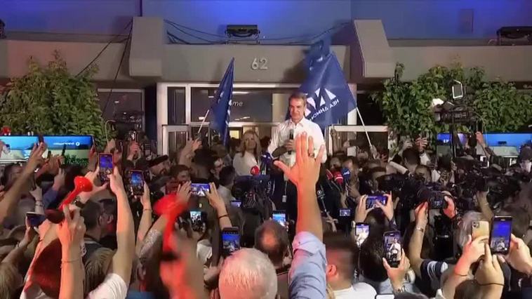El conservador Mitsotakis celebra su triunfo en las elecciones griegas