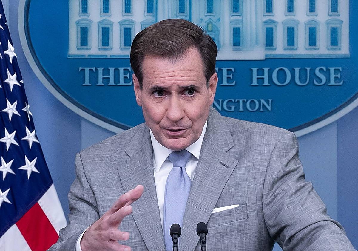 John Kirby, en rueda de prensa en la Casa Blanca