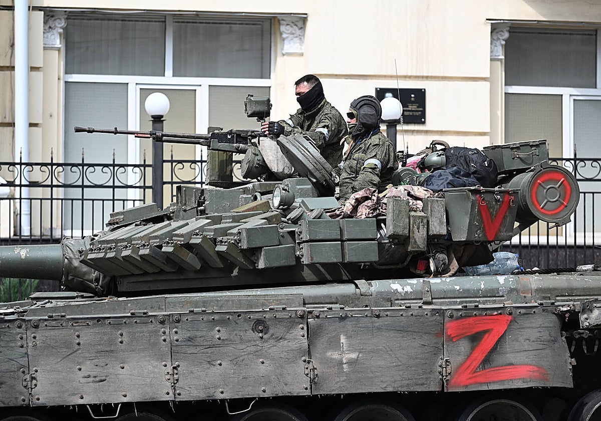 Combatientes de Wagner desplegados en Rostov-on-Don