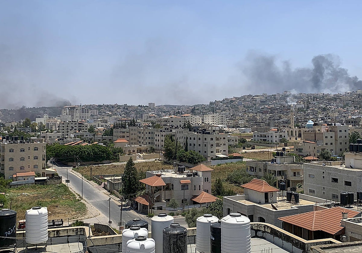 Vista general del campamento de Yenín, donde se han producido los enfrentamientos