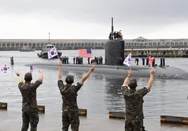 Llega a Corea del Sur el segundo submarino nuclear estadounidense en medio de las tensiones con Pyongyang