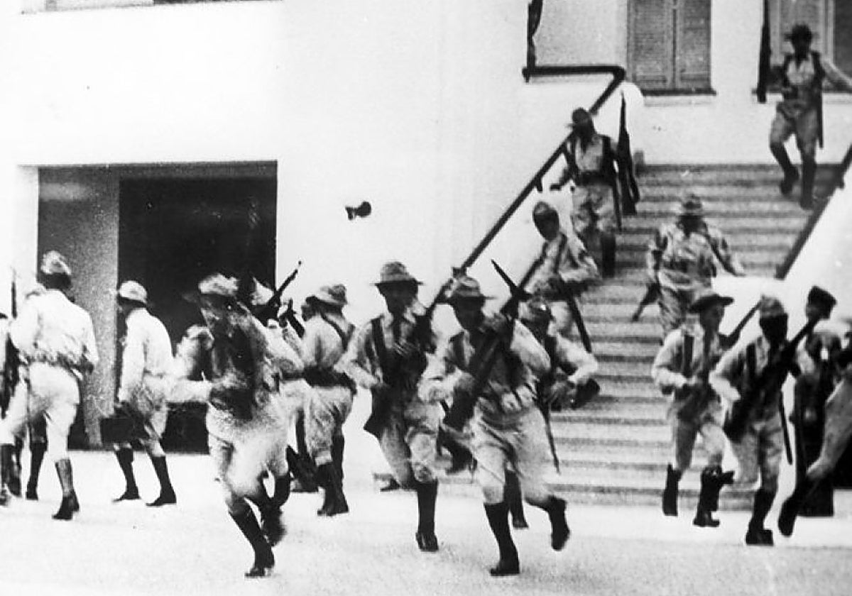 Imagen del día del asalto del cuartel de Moncada el 26 de julio de 1953
