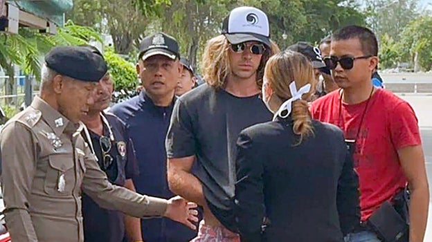 Daniel Sancho, tras ser detenido por el asesinato de Edwin Arrieta