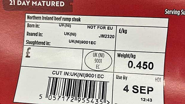 Etiqueta de filetes en Irlanda del Norte