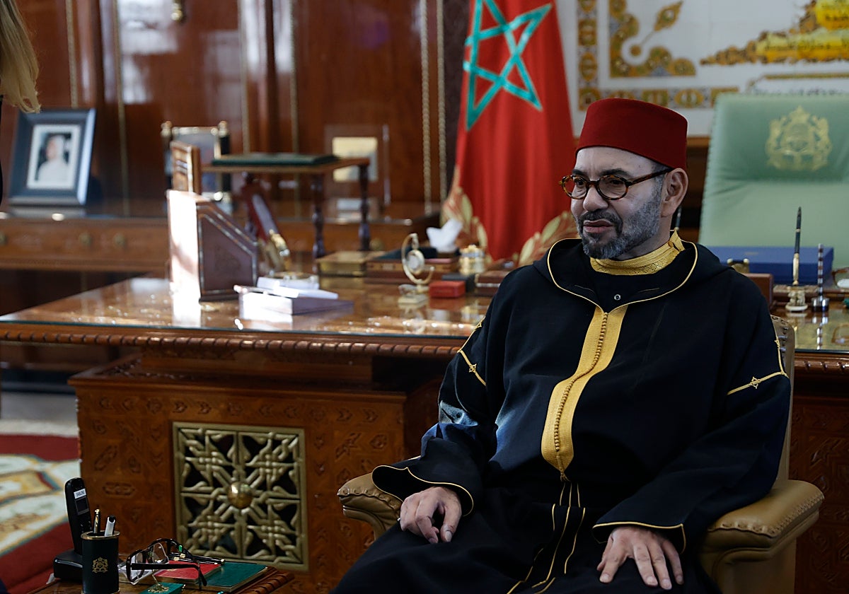 El Rey de Marruecos, Mohamed VI, fotografiado en Rabat en abril de 2022