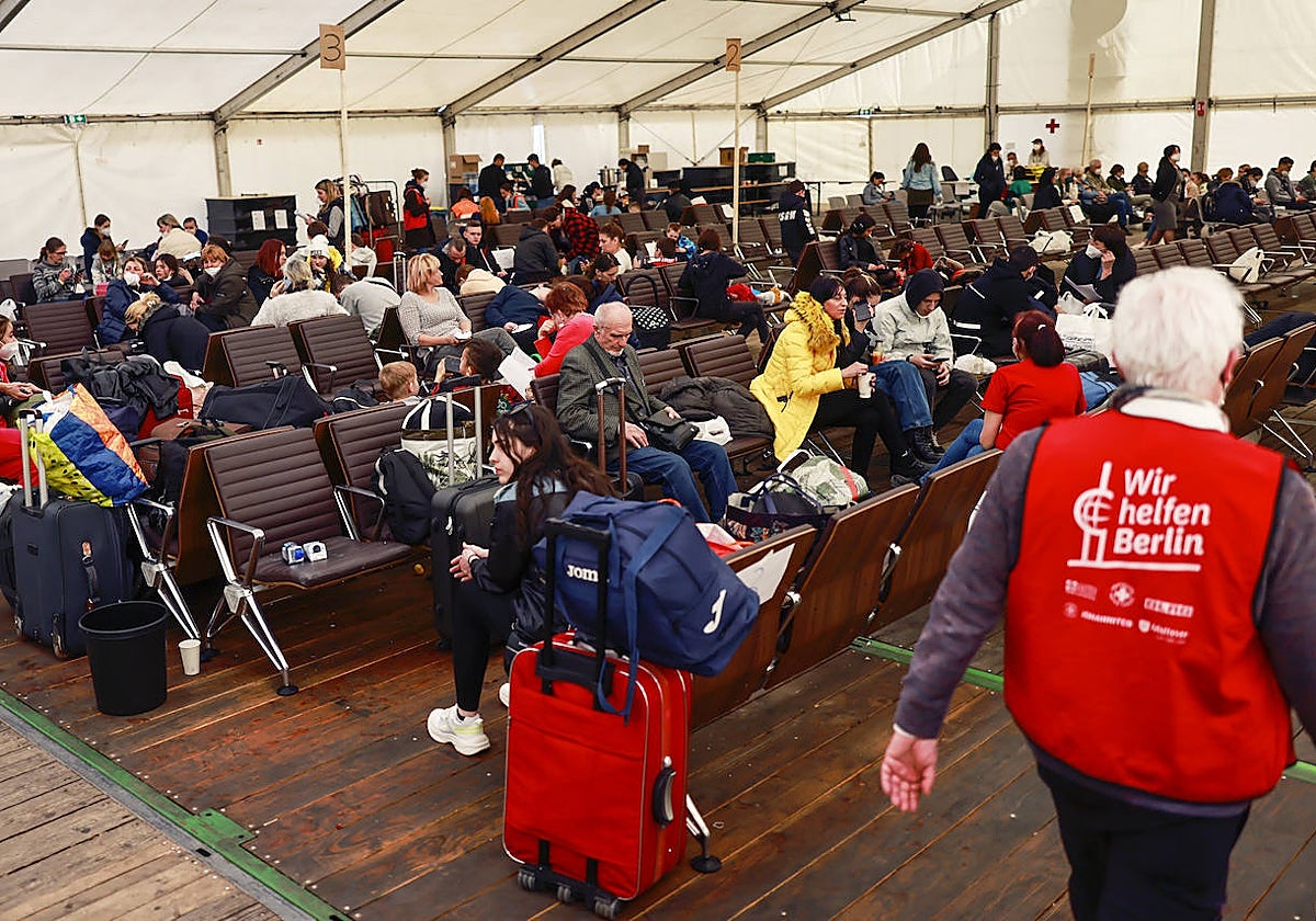 Refugiados ucranianos en Berlín
