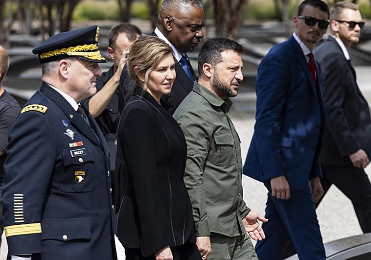 El presidente ucraniano Volodimir Zelenski y su esposa Olena Zelenska