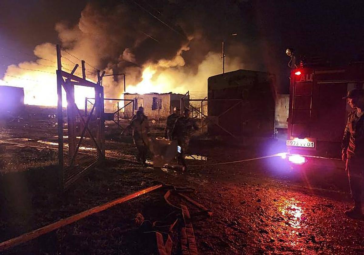 El lugar de la explosión