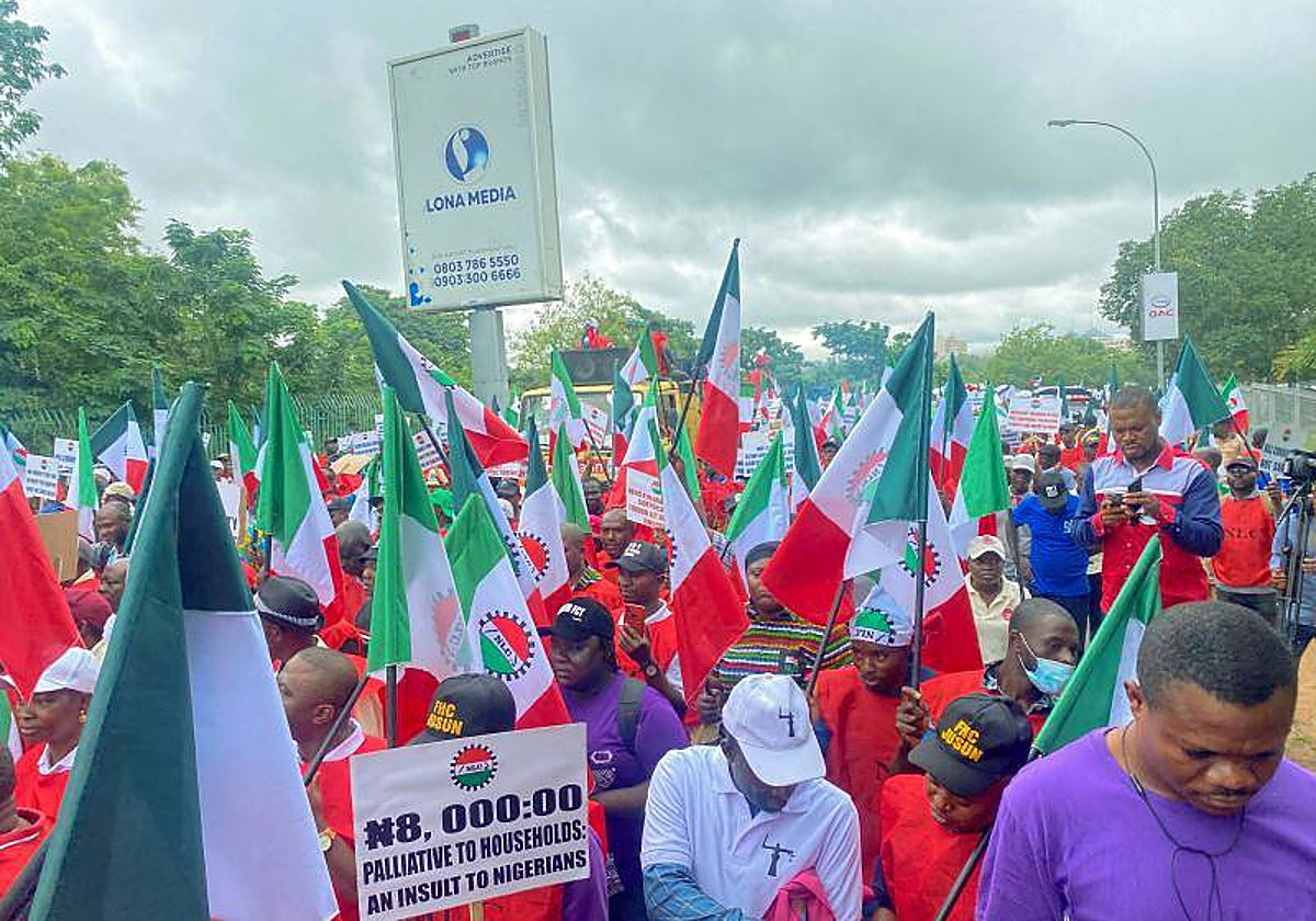 Protesta sindical en Abuja, en Nigeria