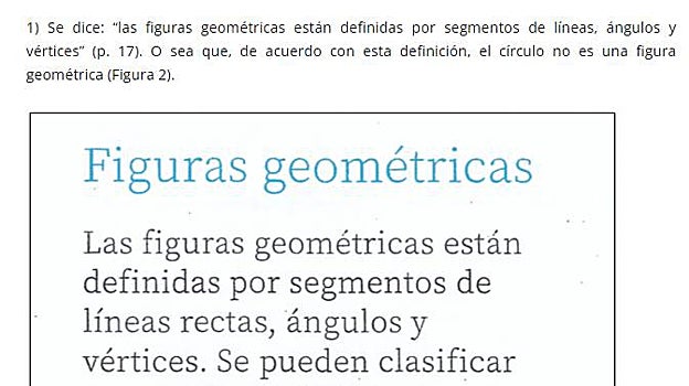 Una de las imágenes erróneas del libro de matemáticas