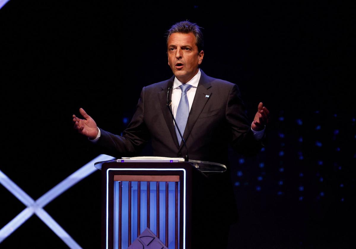 El candidato presidencial Sergio Massa