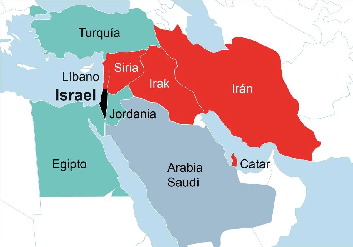 mapa de jordania medio oriente