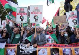 Las protestas contra la guerra en Gaza, en imágenes