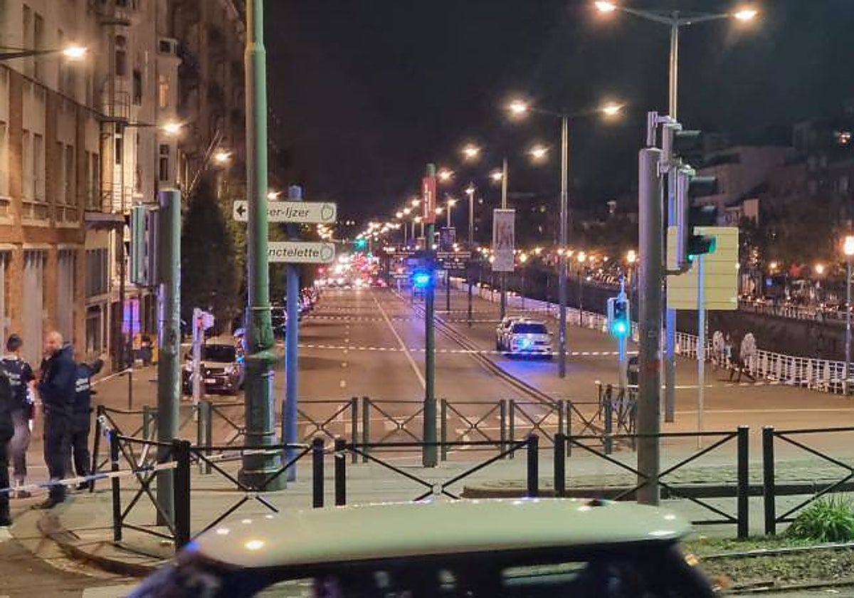 Imagen del cordón policial.