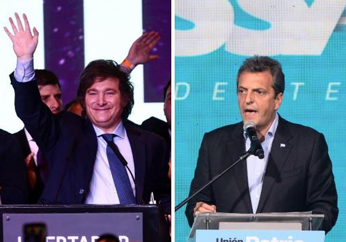 Los candidatos Massa y Milei irán asegunda vuelta