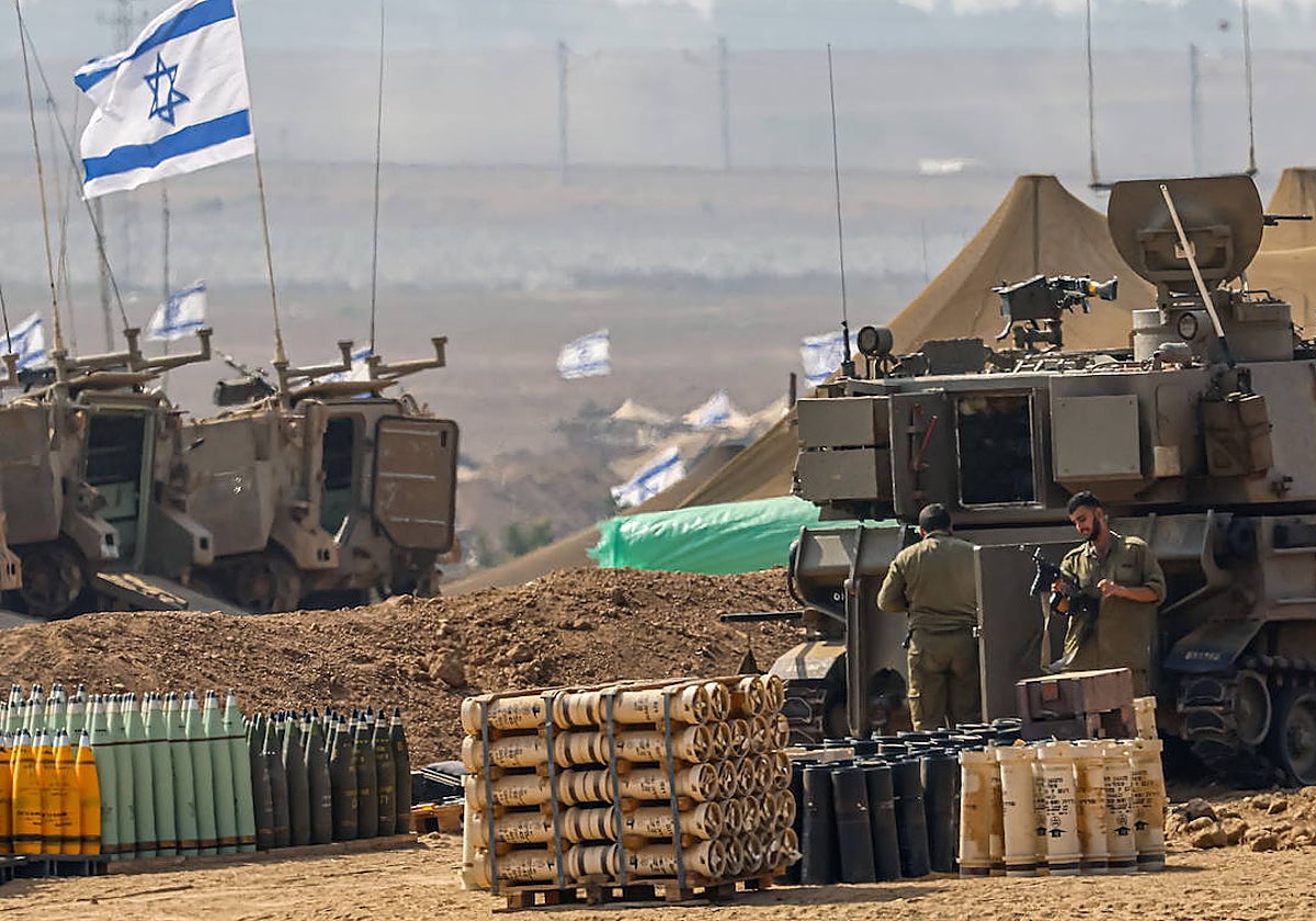 Despliegue de militares israelíes en las proximidades de la Franja de Gaza