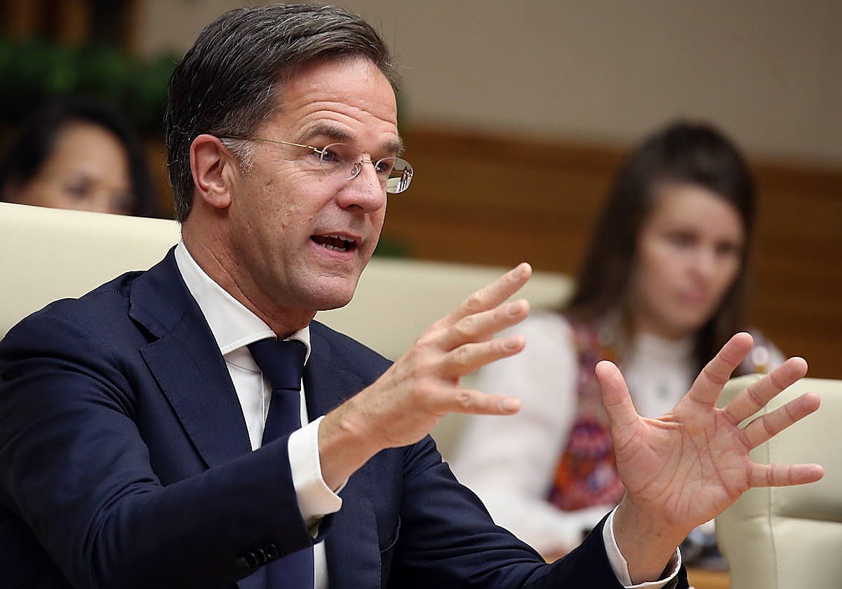 El todavía primer ministro de los Países Bajos, Mark Rutte