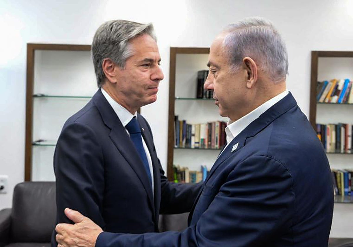 El primer ministro israelí, Benjamín Netanyahu, recibe al secretario de Estado de EE.UU., Antony Blinken