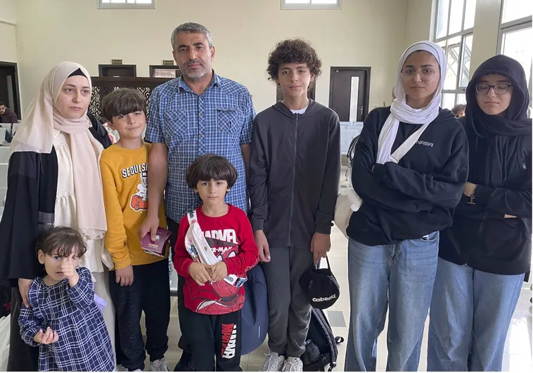 Familia hispano-palestina que ha logrado salir de Gaza en el primer grupo evacuado