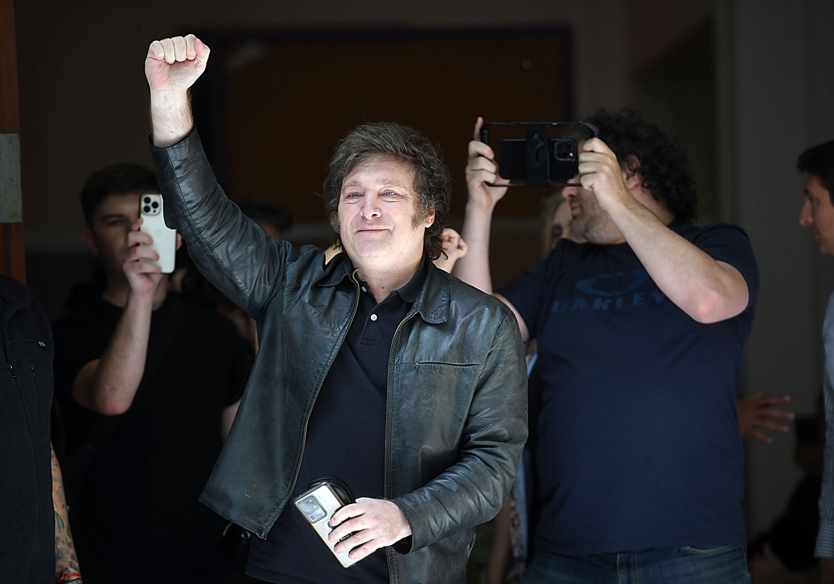 El presidente electo, Javier Milei