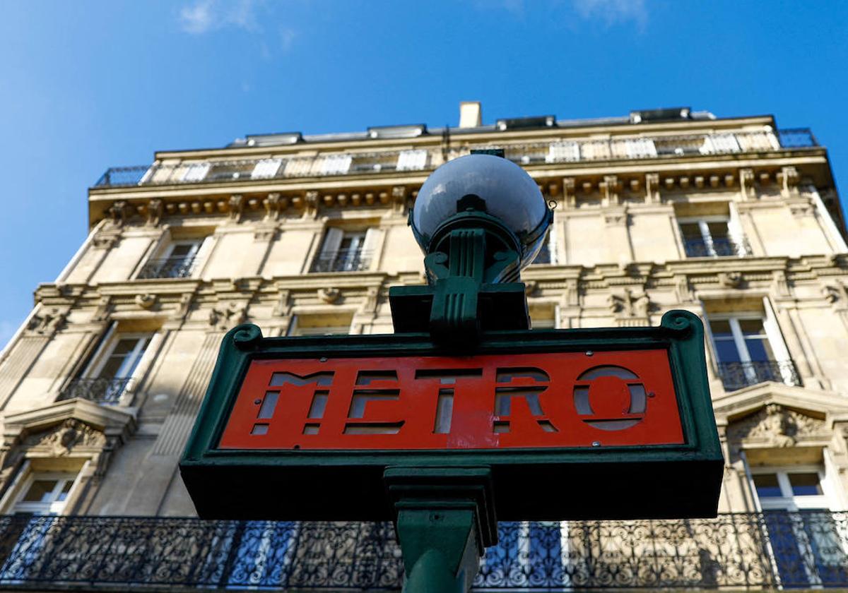 Una entrada del metro de París