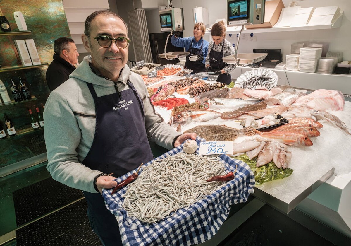 Elvers im sagastum Fischrestaurant in San Sebastian