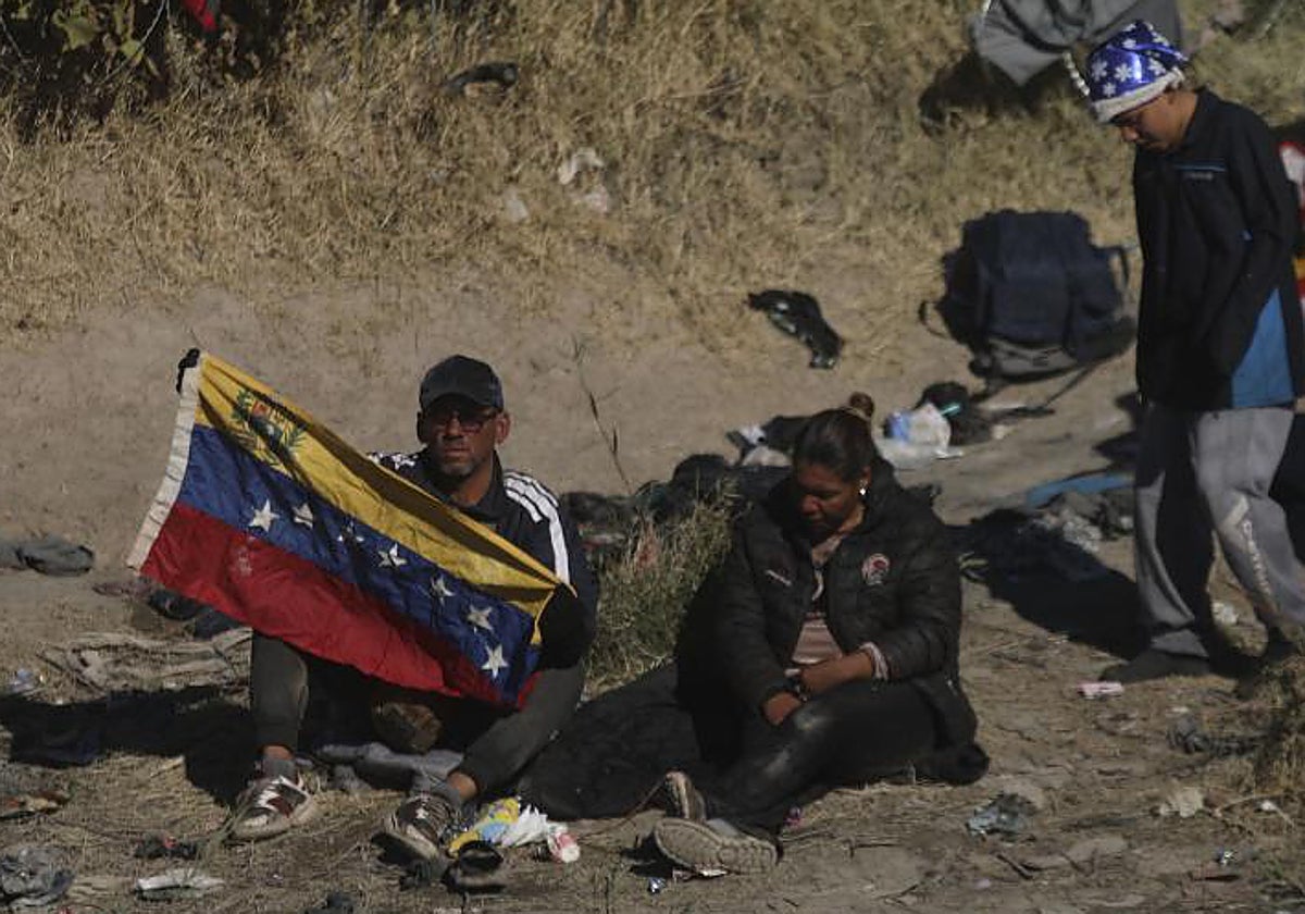 Migrantes venezolanos en Ciudad Juárez (México)