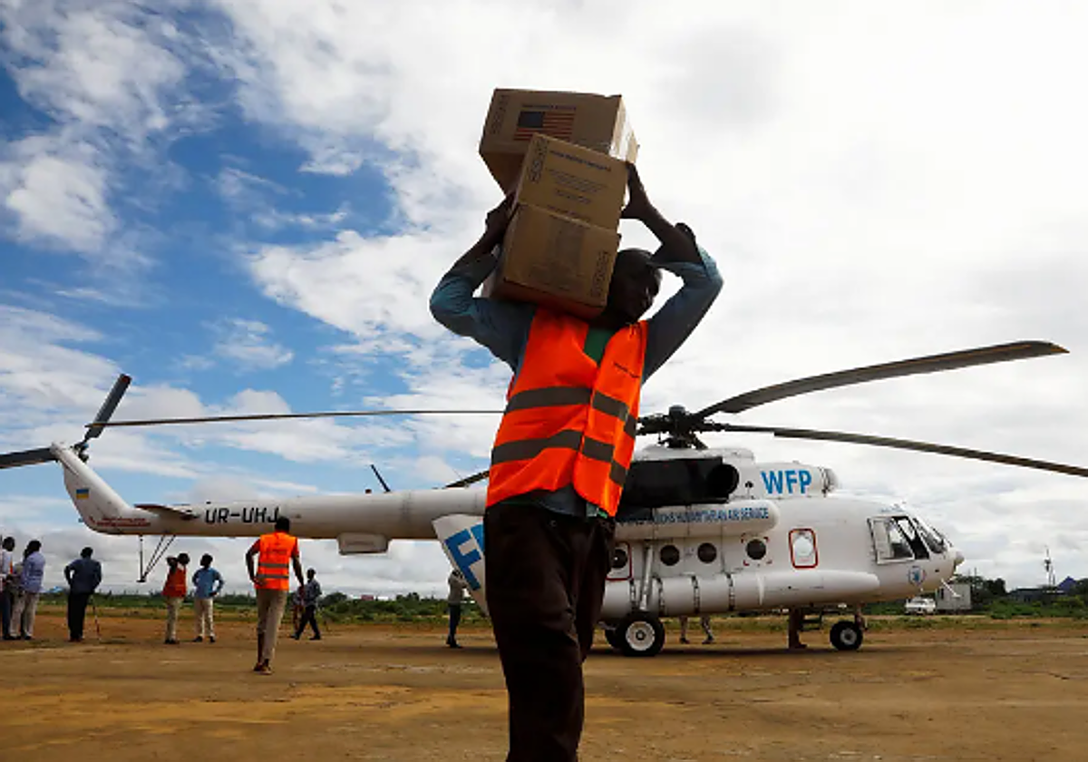 Un helicóptero de las Naciones Unidas que transportaba suministros en Somalia en noviembre del año pasado