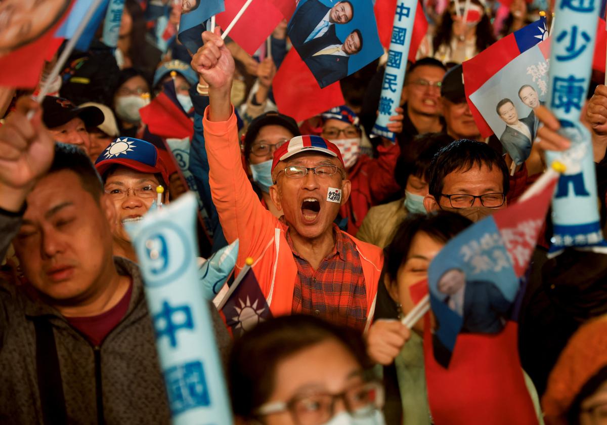 El Kuomintang, en la oposición, cerró su campaña en Nuevo Taipéi
