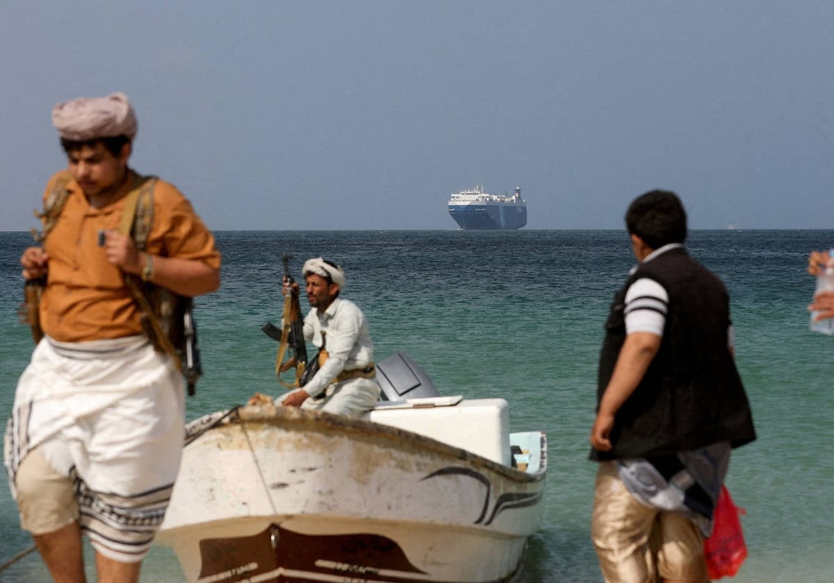 Foto de archivo de la incautación de un barco por parte de los hutíes en Yemen