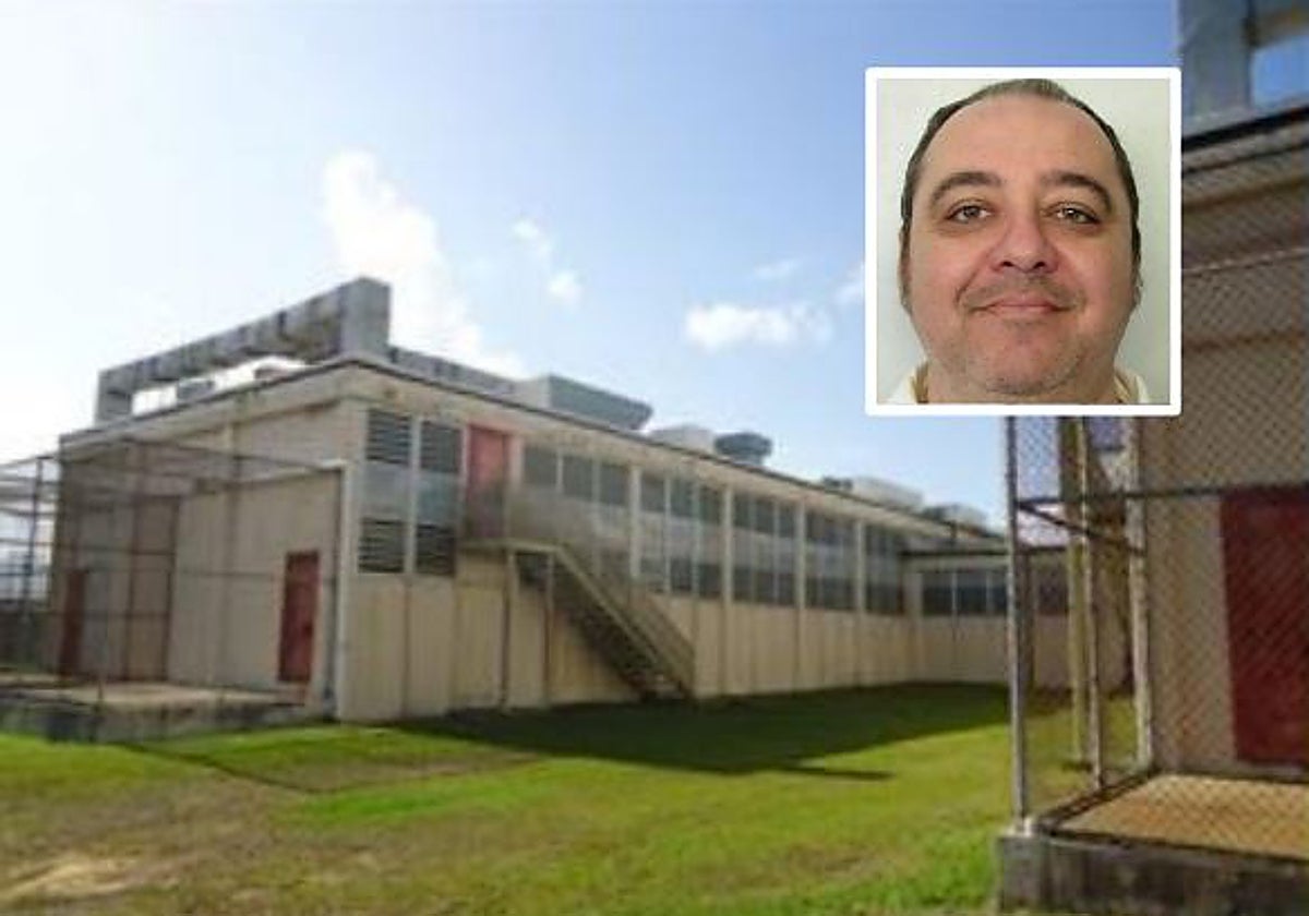 Kenneth Eugene Smith (en el recuadro), en el corredor de la muerte de la prisión Holman en Alabama