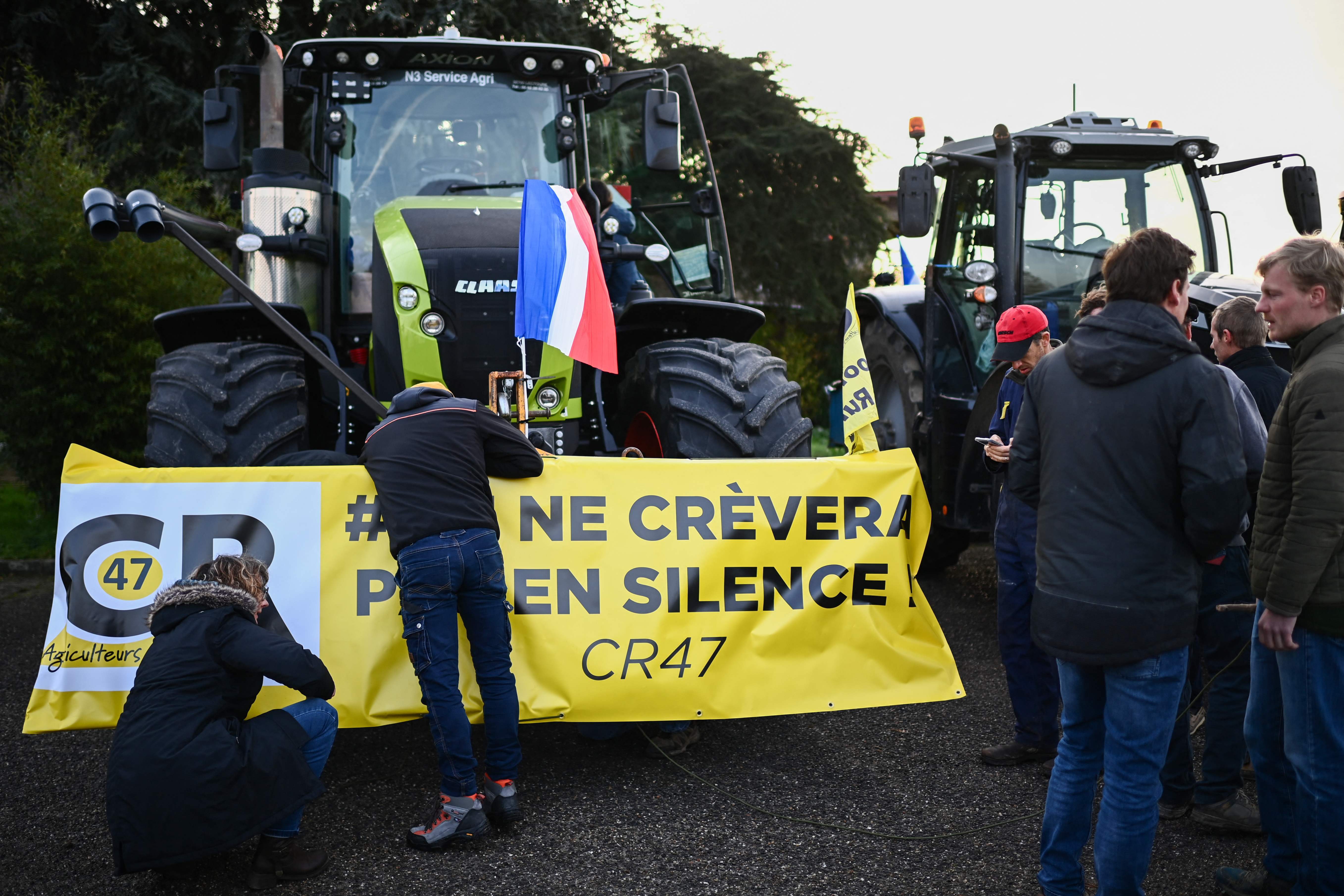 La protesta de los agricultores franceses en París, en imágenes