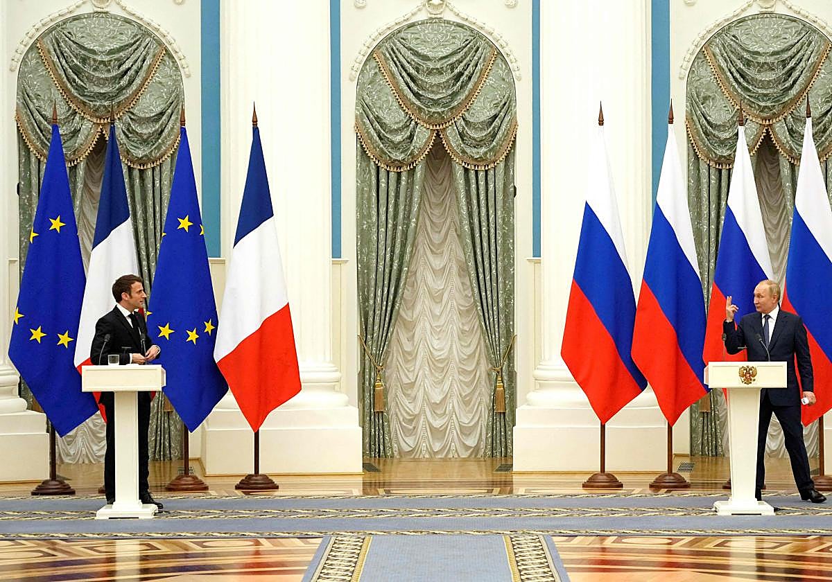 Macro y Putin, en una imagen de 2022