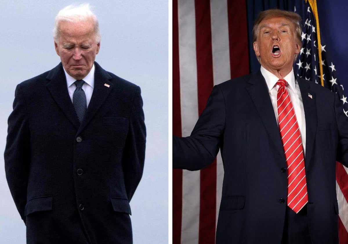 El presidente de Estados Unidos, Joe Biden, y el expresidente Donald Trump