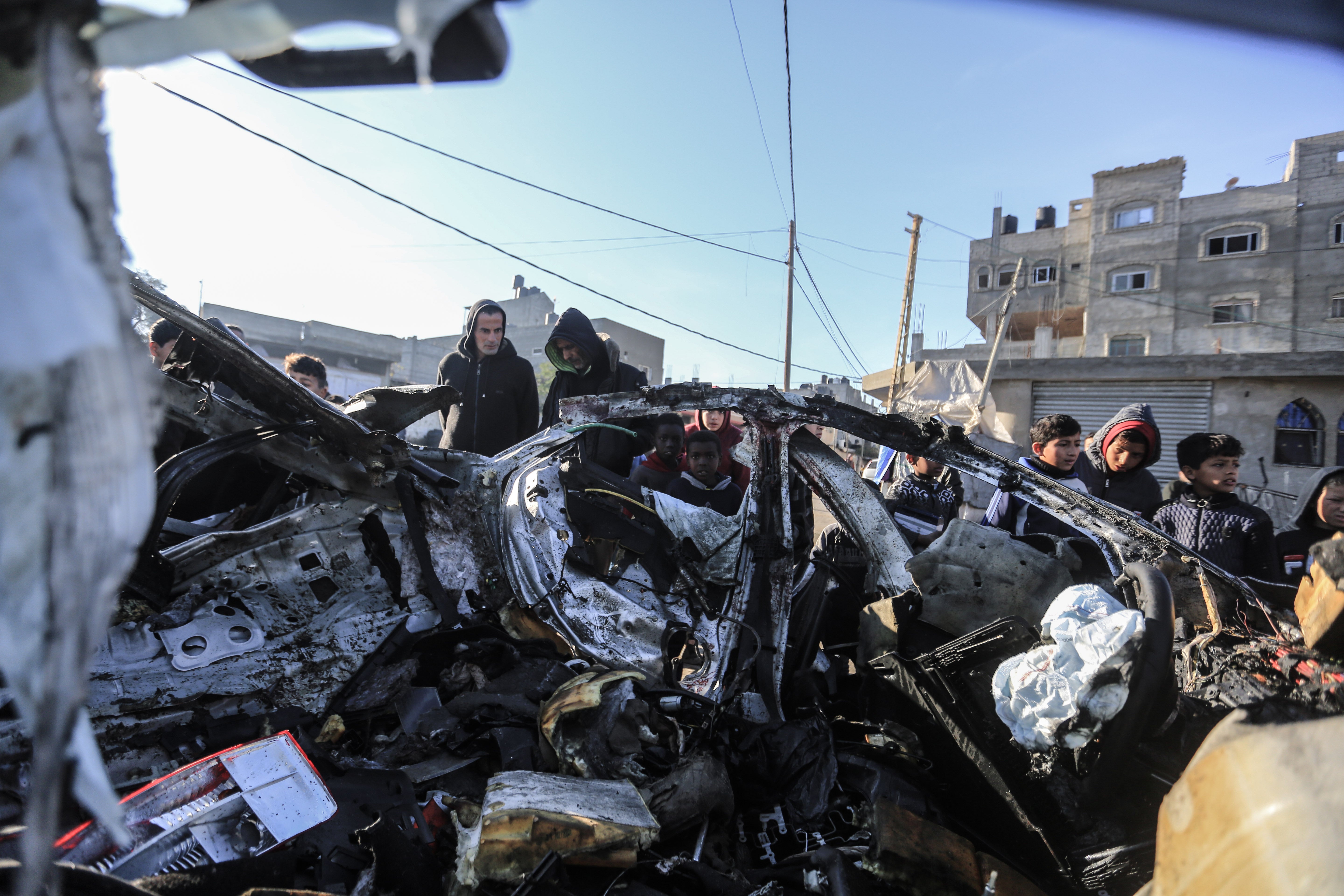 Efectos de los bombardeos israelíes sobre Rafah