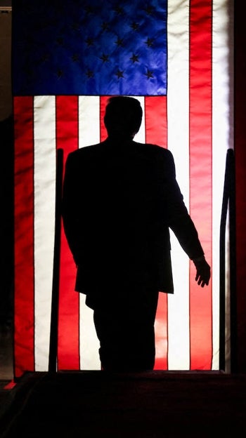 Donald Trump asiste a un evento de campaña en Conway