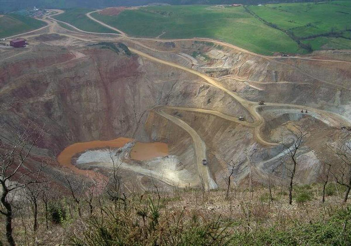 Una mina de oro en una imagen de archivo