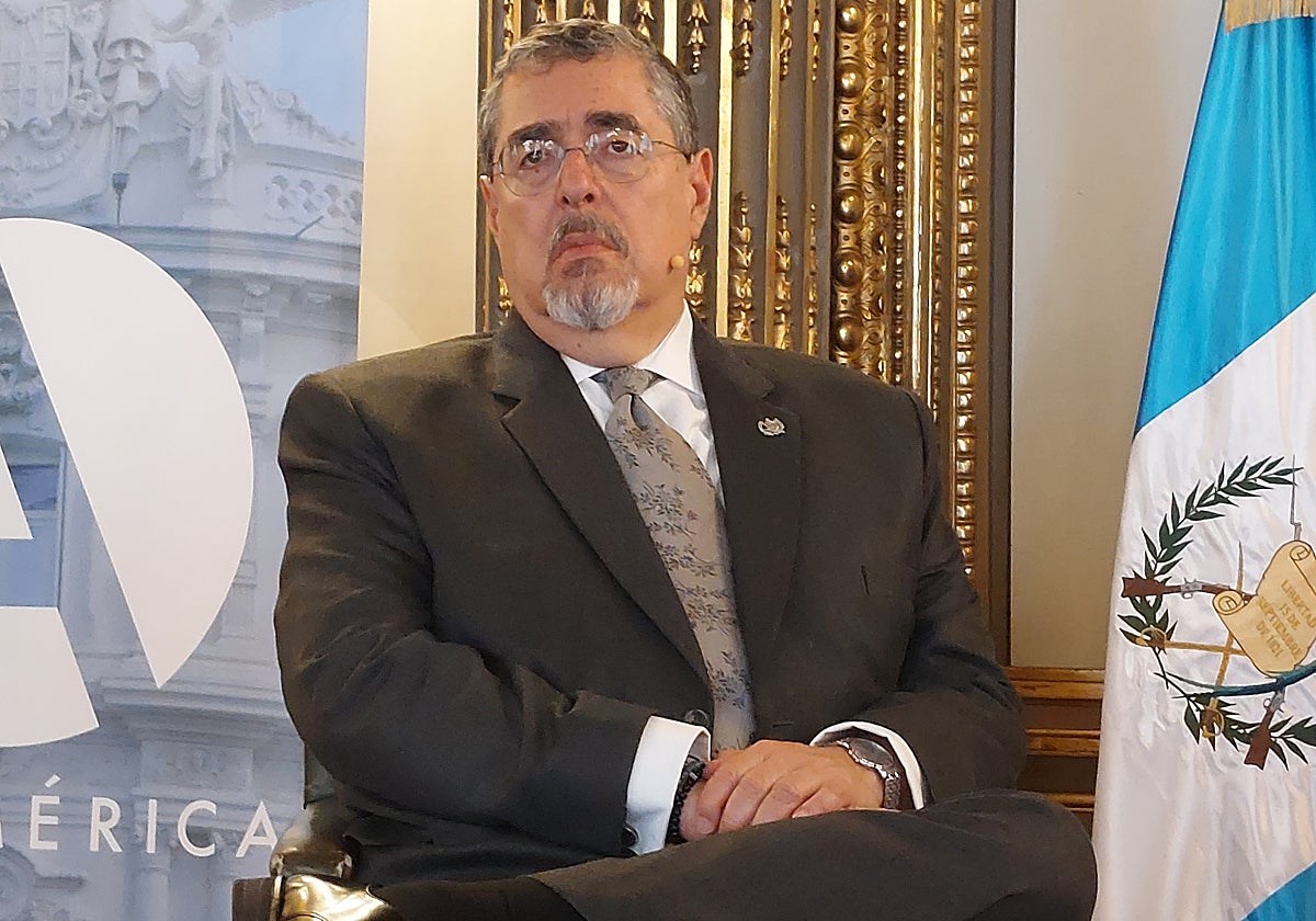 El presidente de Guatemala, Bernardo Arévalo, el pasado viernes en la Casa de América, en Madrid