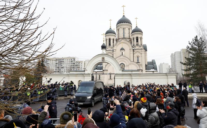 El funeral de Navalni, en imágenes