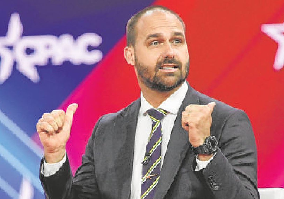 Eduardo Bolsonaro en el reciente Congreso Político de Acción Conservadora celebrado en Washington